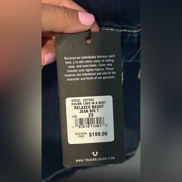 NWT - True Religion Relaxed Baggy Jeans - Picture 6 of 6